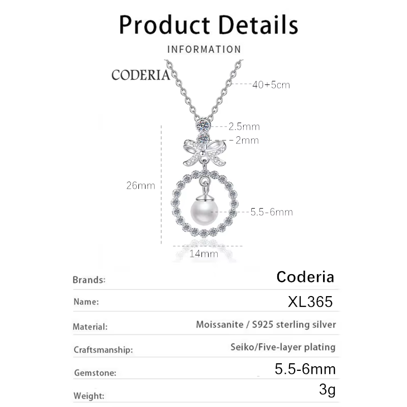 Collier complet en Moissanite pour femmes