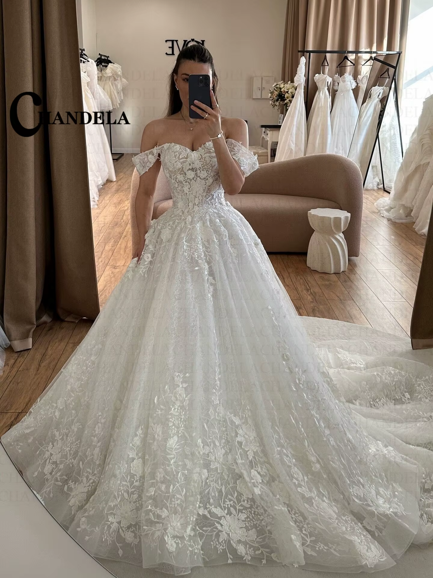 CHANDELA glamour chérie robe de mariée