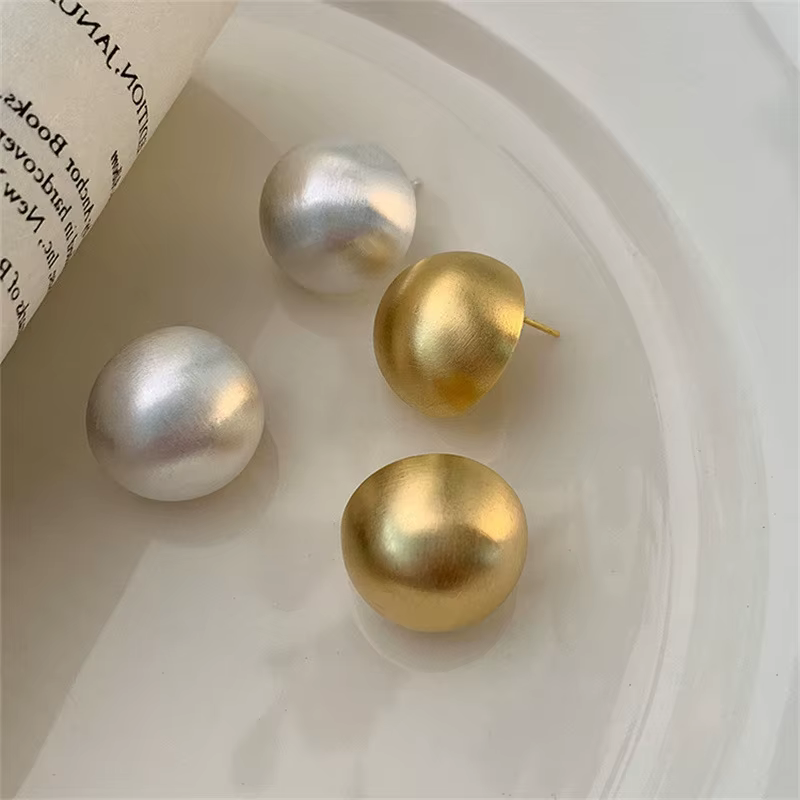 LATS Vintage personnalité exagérée demi-cercle mat boucles d'oreilles pour femmes tempérament bijoux fête accessoires de mode cadeau