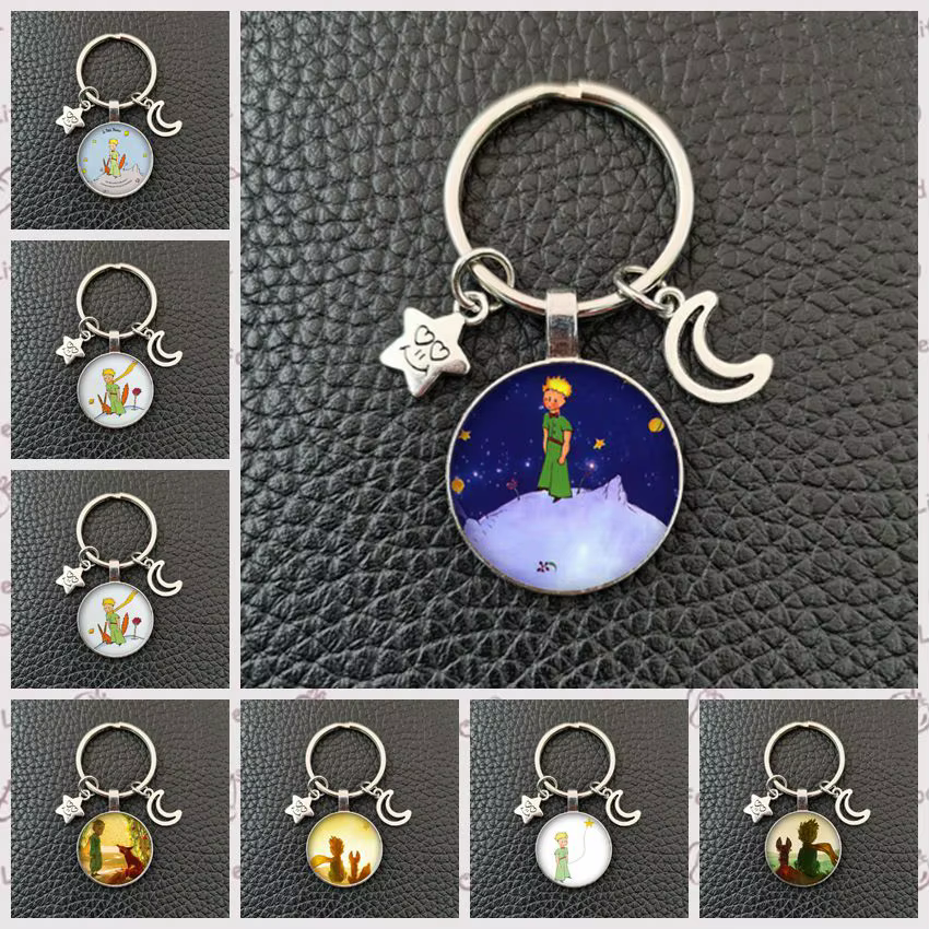 Porte-clés avec pendentif en verre cabochon