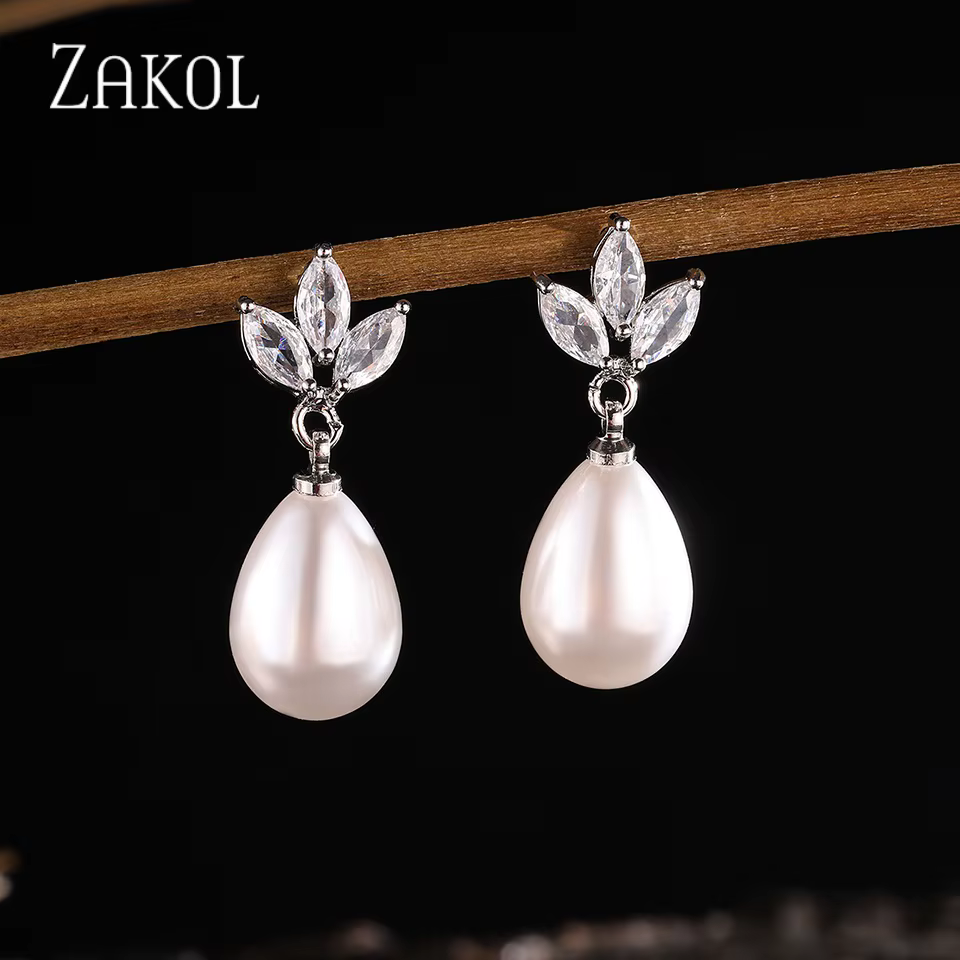 ZAKOL – boucles d'oreilles Marquise en zircone pour femmes