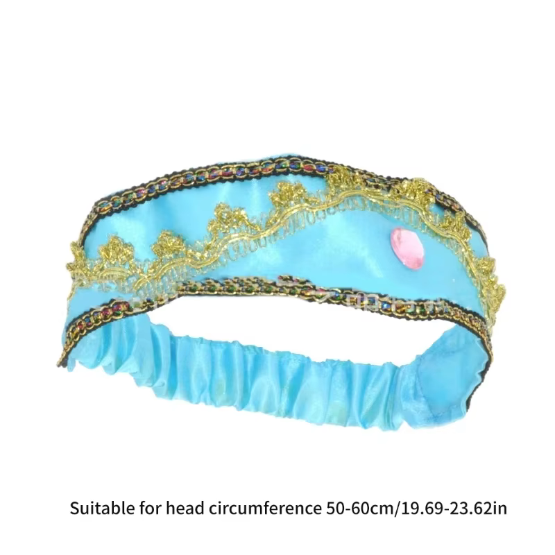 Filles Jasmine Bandeaux avec Grand Cristal Chapeaux Princesse Arabe Bandes Cheveux
