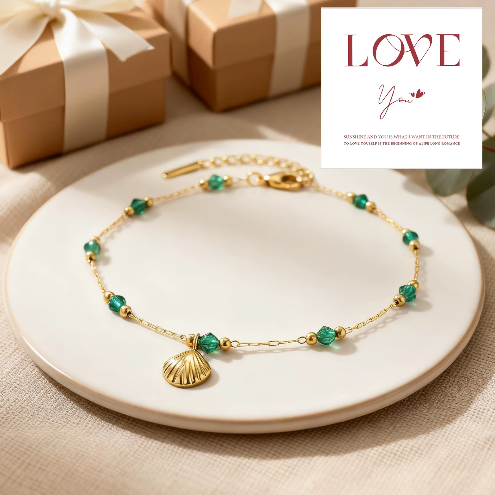 Bracelet de cheville réglable pour femme