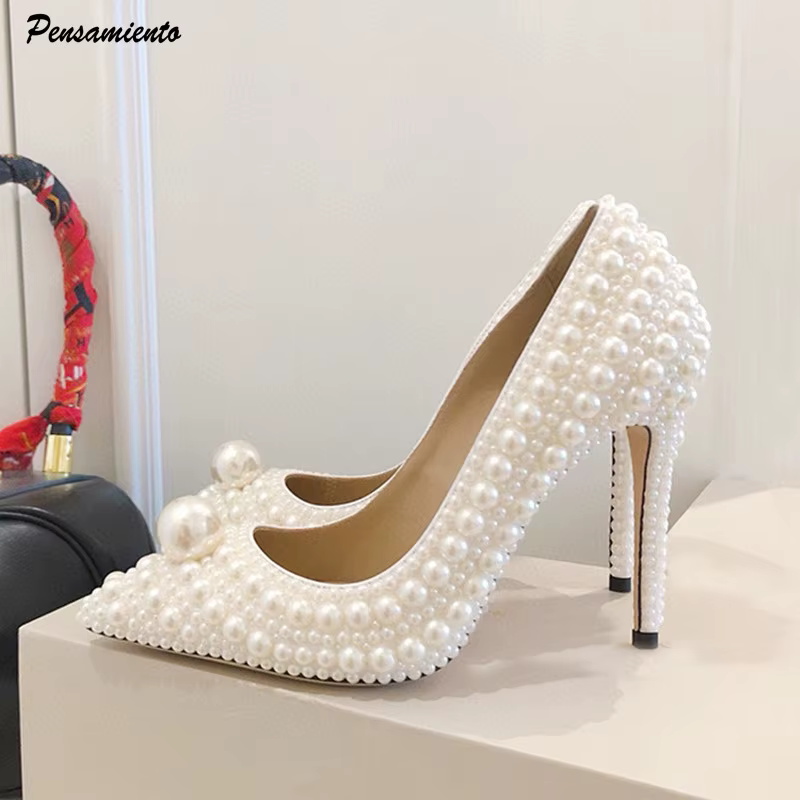 Escarpins de luxe blancs pour femmes