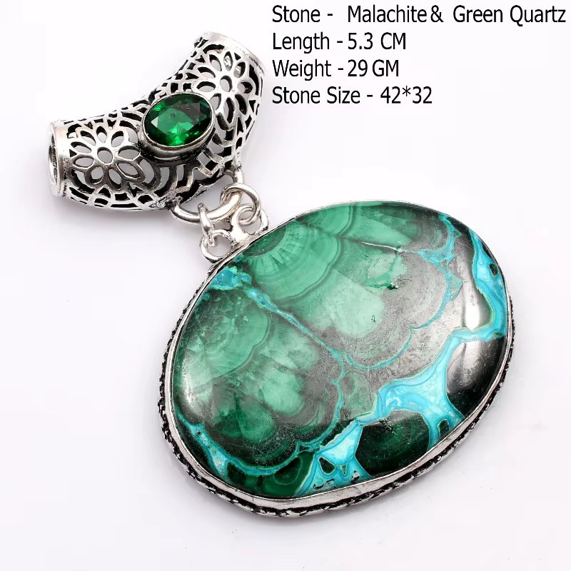 Pendentif en malachite