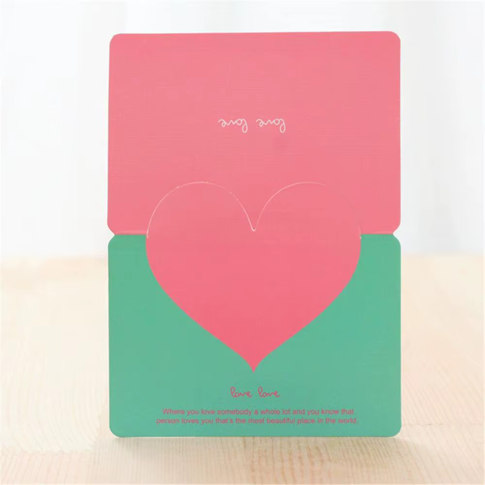 Carte de vœux de mariage en forme de cœur
