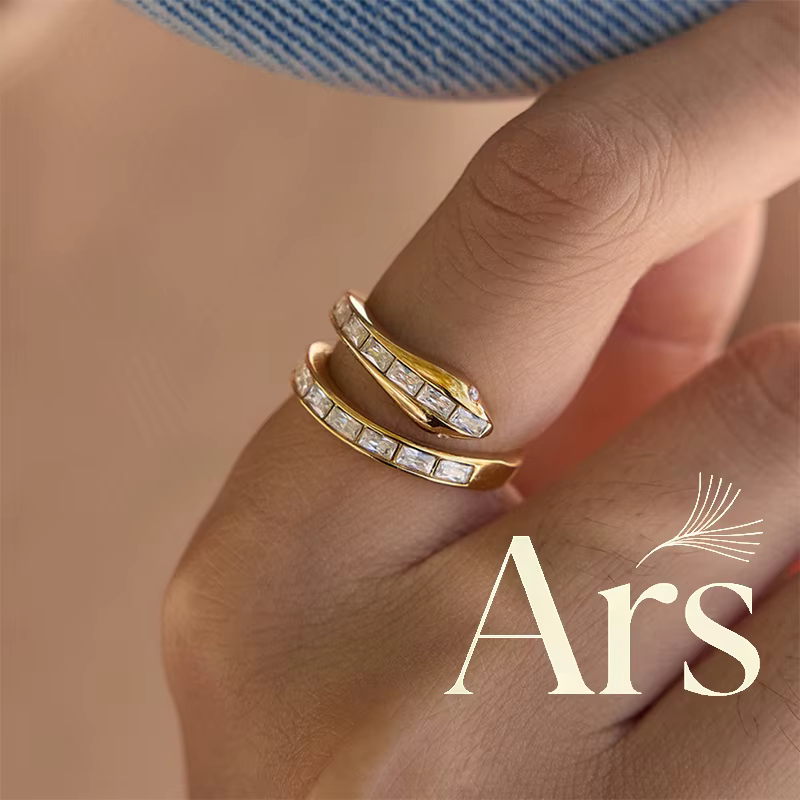 Bague Serpent en Acier Inoxydable Ars pour Femme