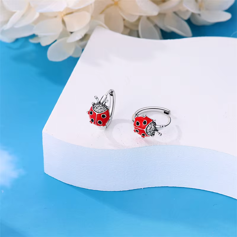 Boucles d'oreilles Double cerceau en argent Sterling 100% pour femmes