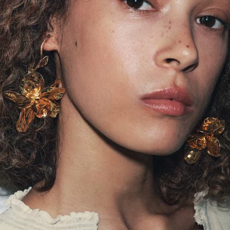 Boucles d'oreilles Vintage en métal pour femmes