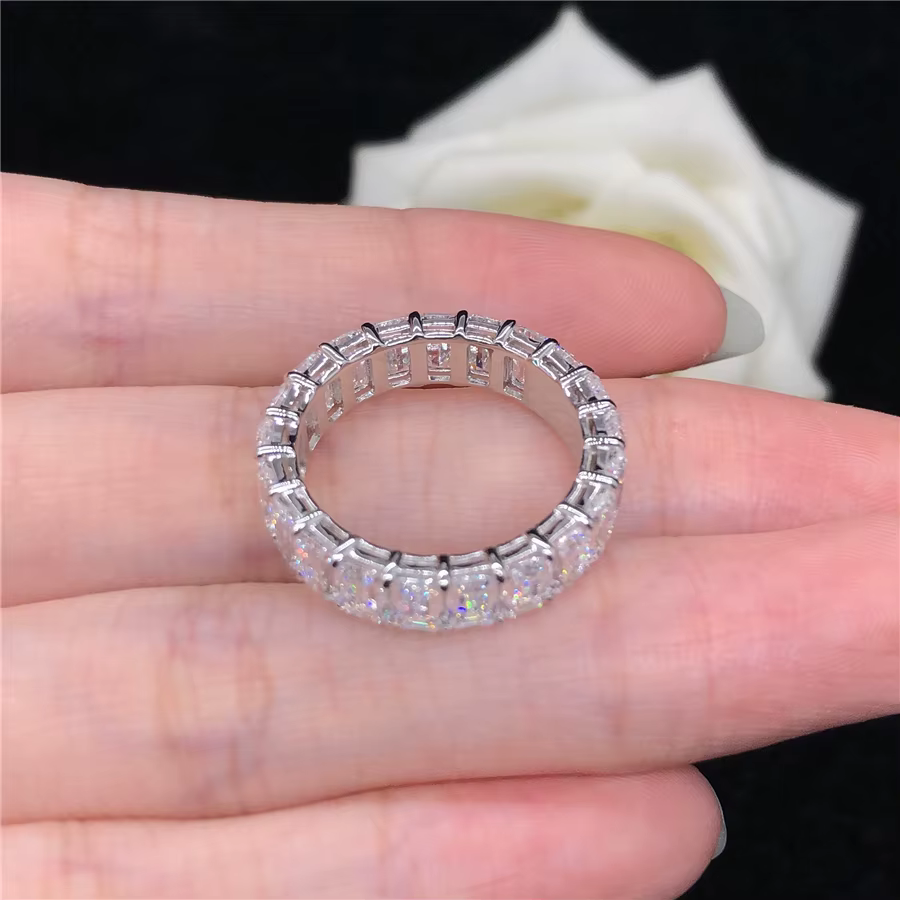 Bijoux de mariage en or blanc pur pour hommes, beaux bijoux de fiançailles, 18 carats, or AU750, excellent design, fiancé, grande qualité