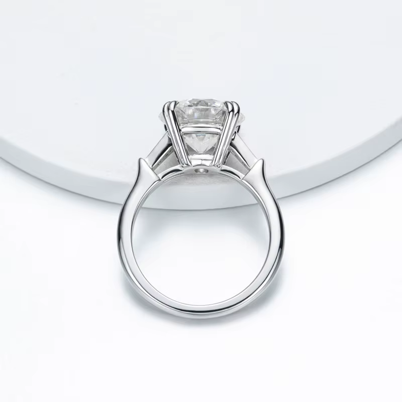 DEZO – bagues de fiançailles en moissanite pour femmes, coupe ronde, 5 carats, argent 925, couleur VVS D