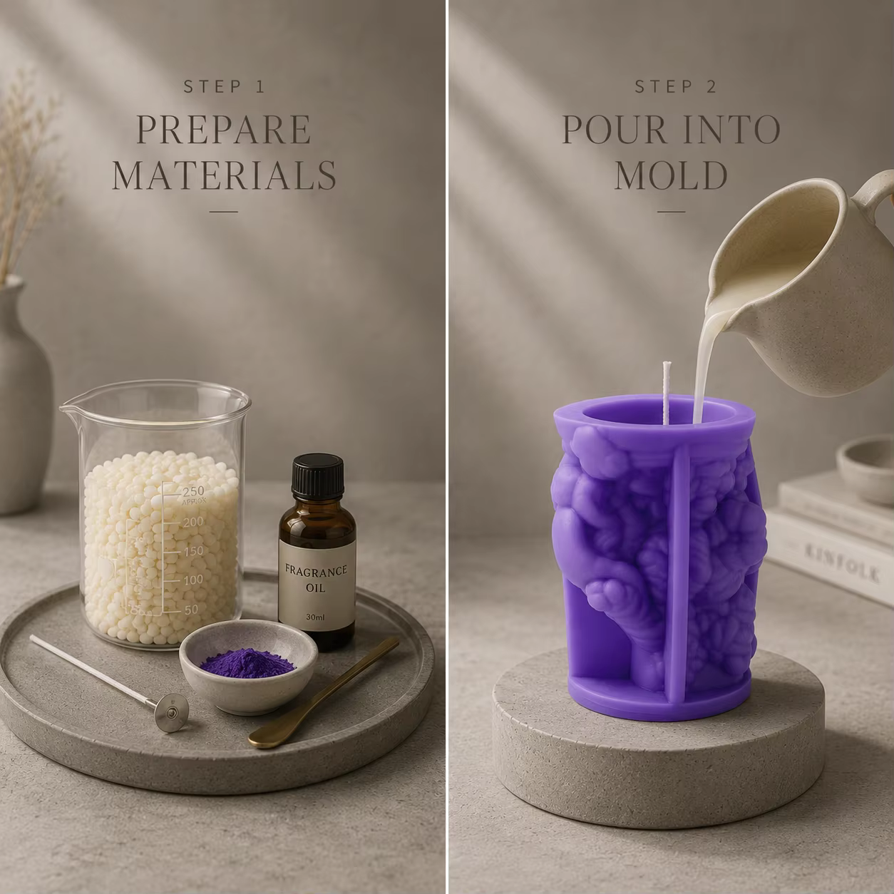 Moule de bougie d'art équestre exquis King
