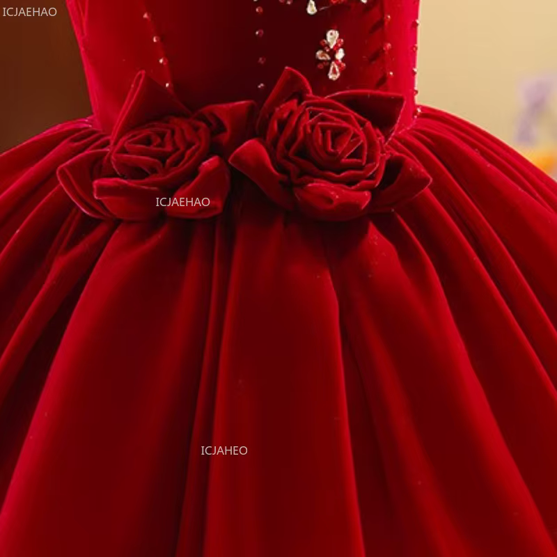 Robes de noël rouge pour filles