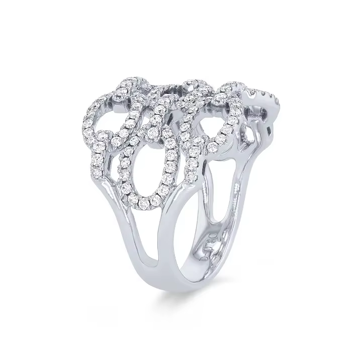Bague chaîne creuse pour femmes