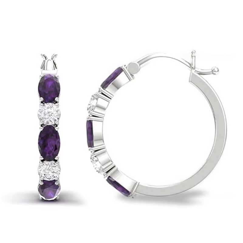 Huretailers-Boucles d'oreilles créoles en cone pour femmes
