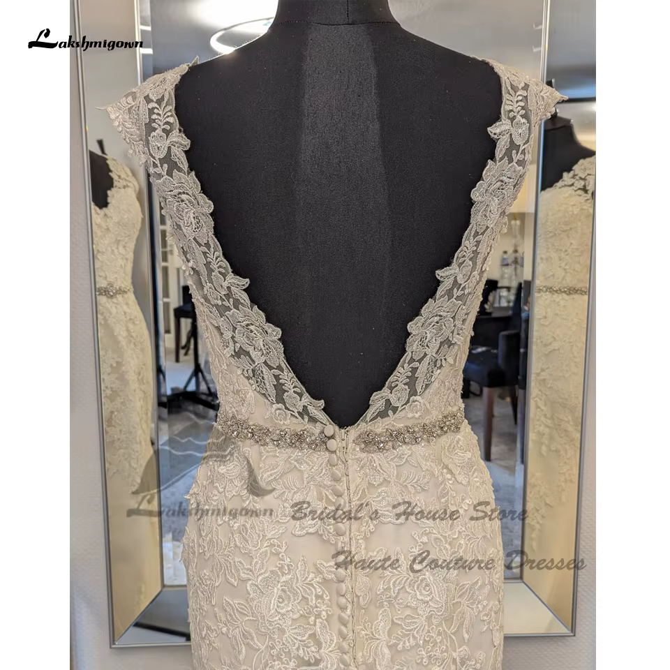 Robe de mariée sirène vintage en dentelle