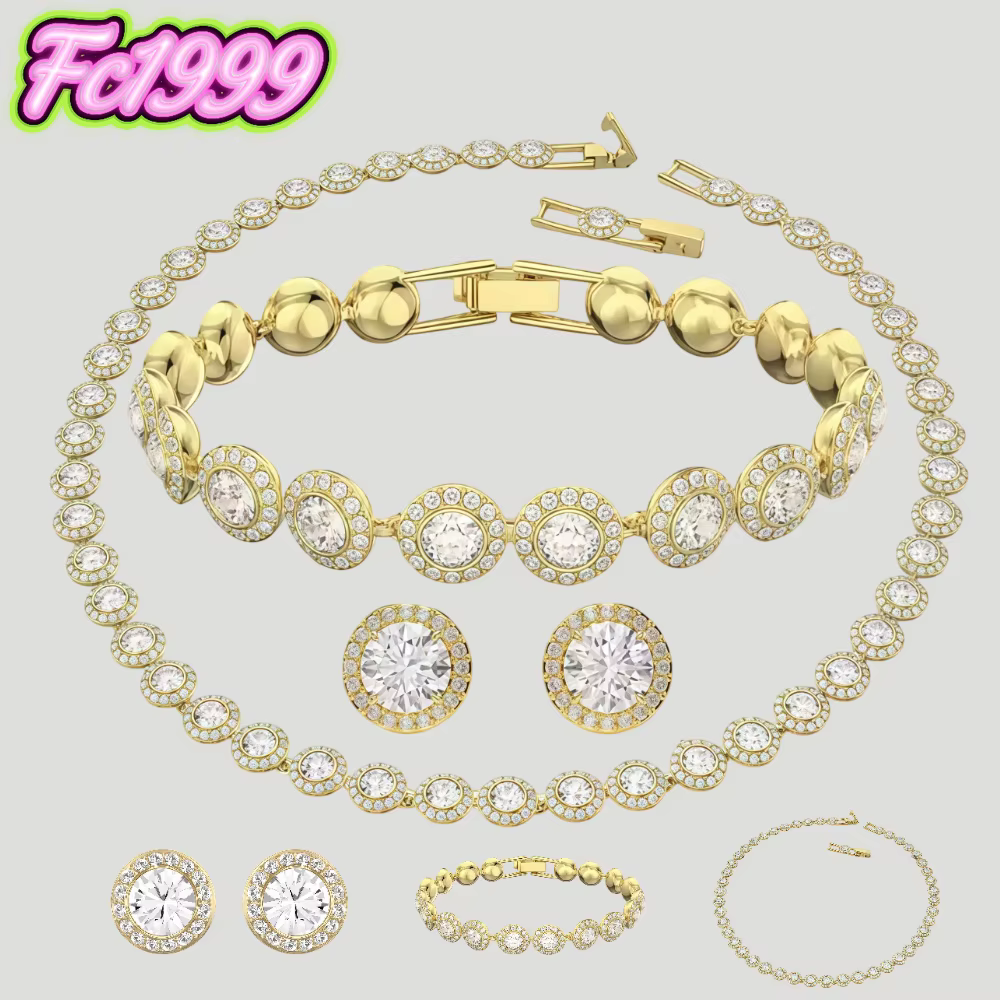 Ensemble de bijoux ronds en or S925