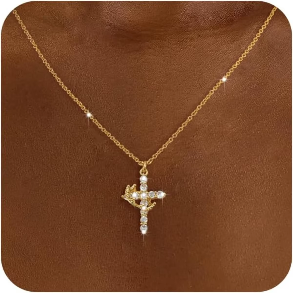 Collier croix de diamant pour femme