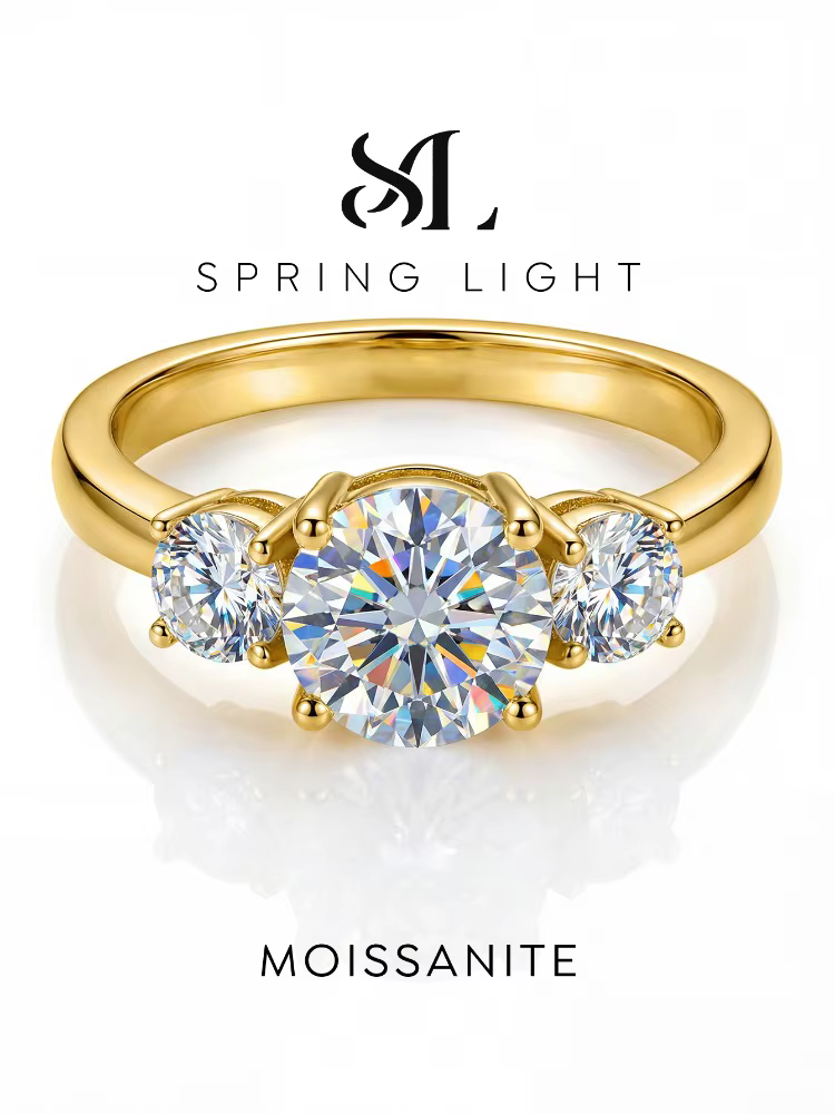 Bagues en diamant Moissanite brillant 1CT pour femmes