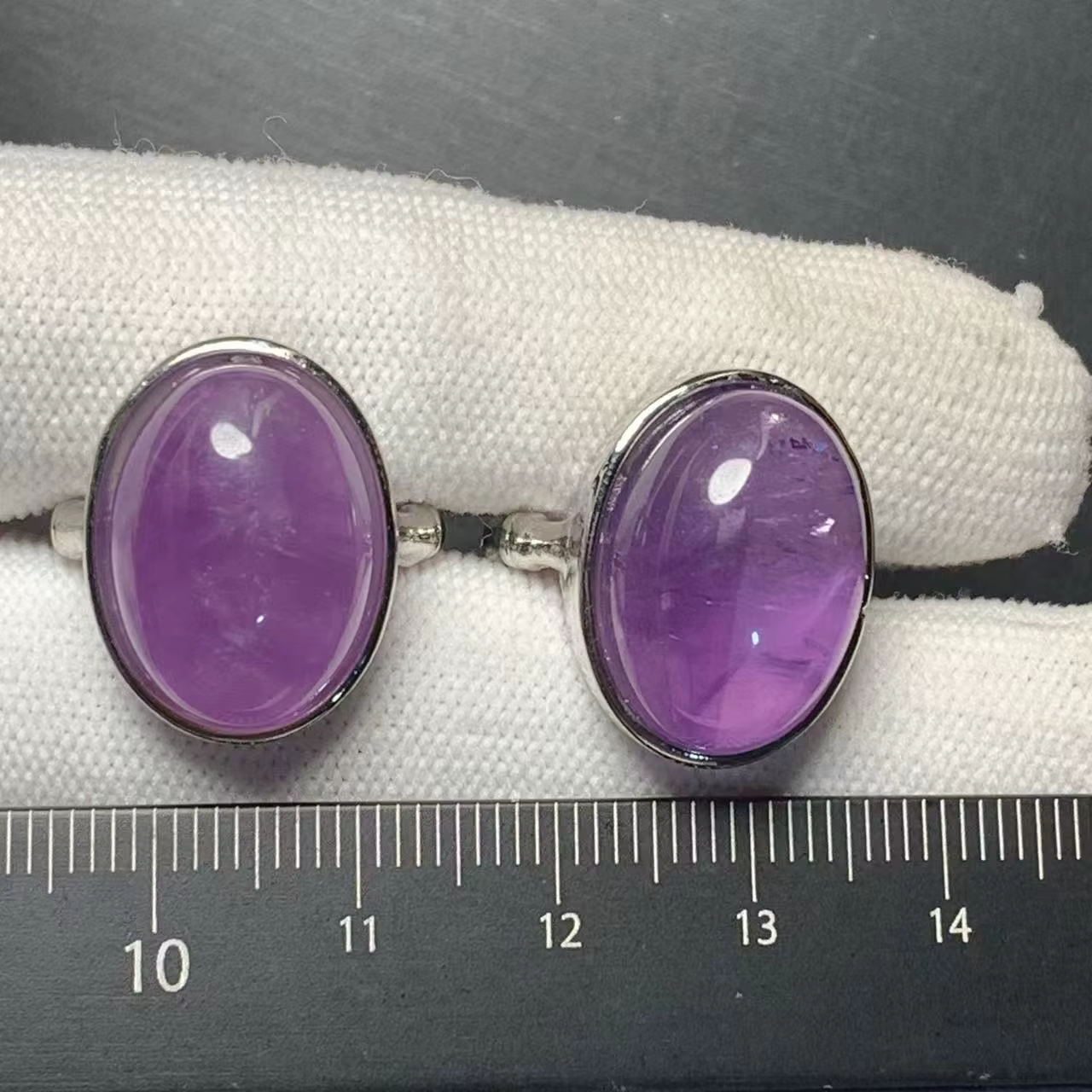 Bague améthyste naturelle en pierre pour femmes