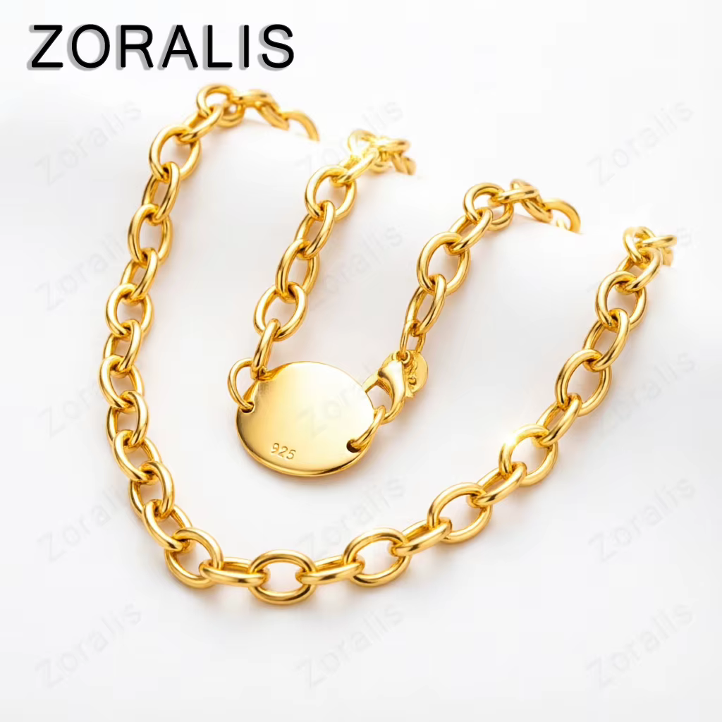 Collier en or 18 carats avec pendentif ovale tendance de 18 pouces pour femme et homme, idéal pour les fêtes, les anniversaires, les mariages, bijoux de charme