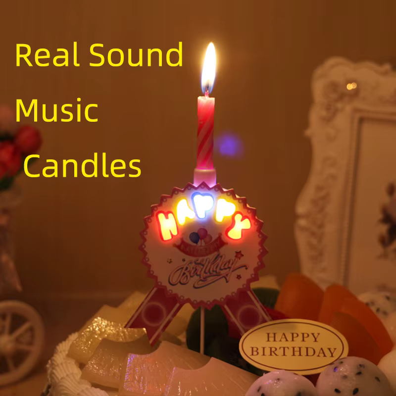 Bougies scintillantes musicales