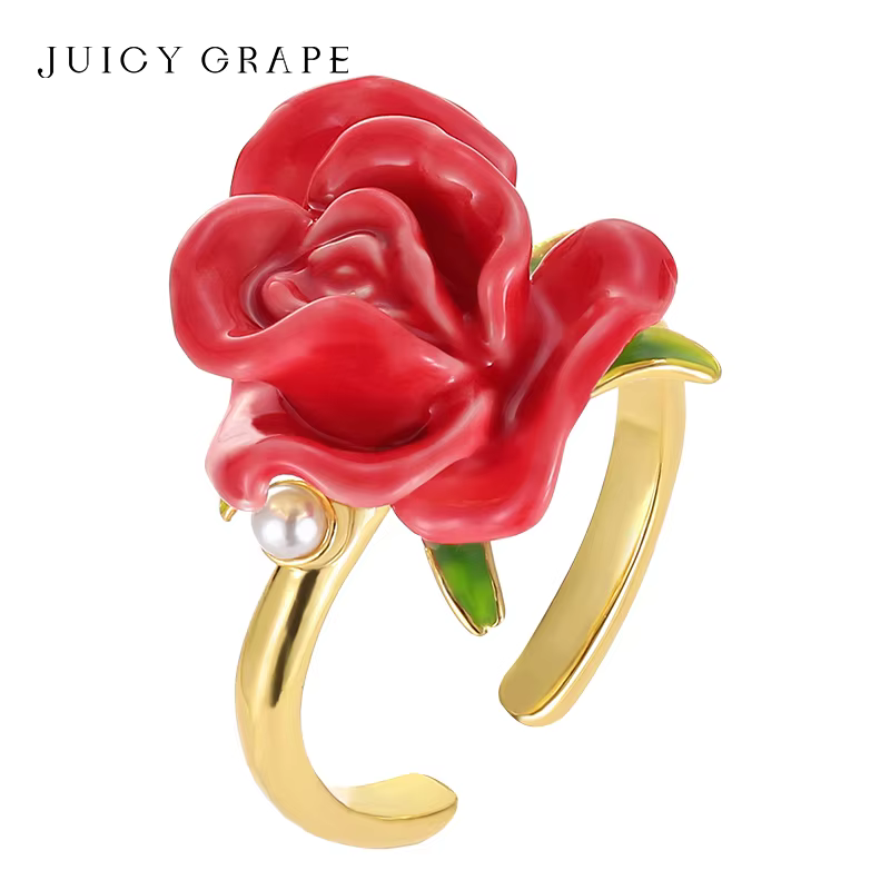 Bague fleur Rose pour femmes