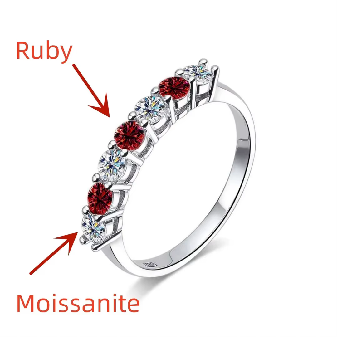 Bague en rubis personnalisée
