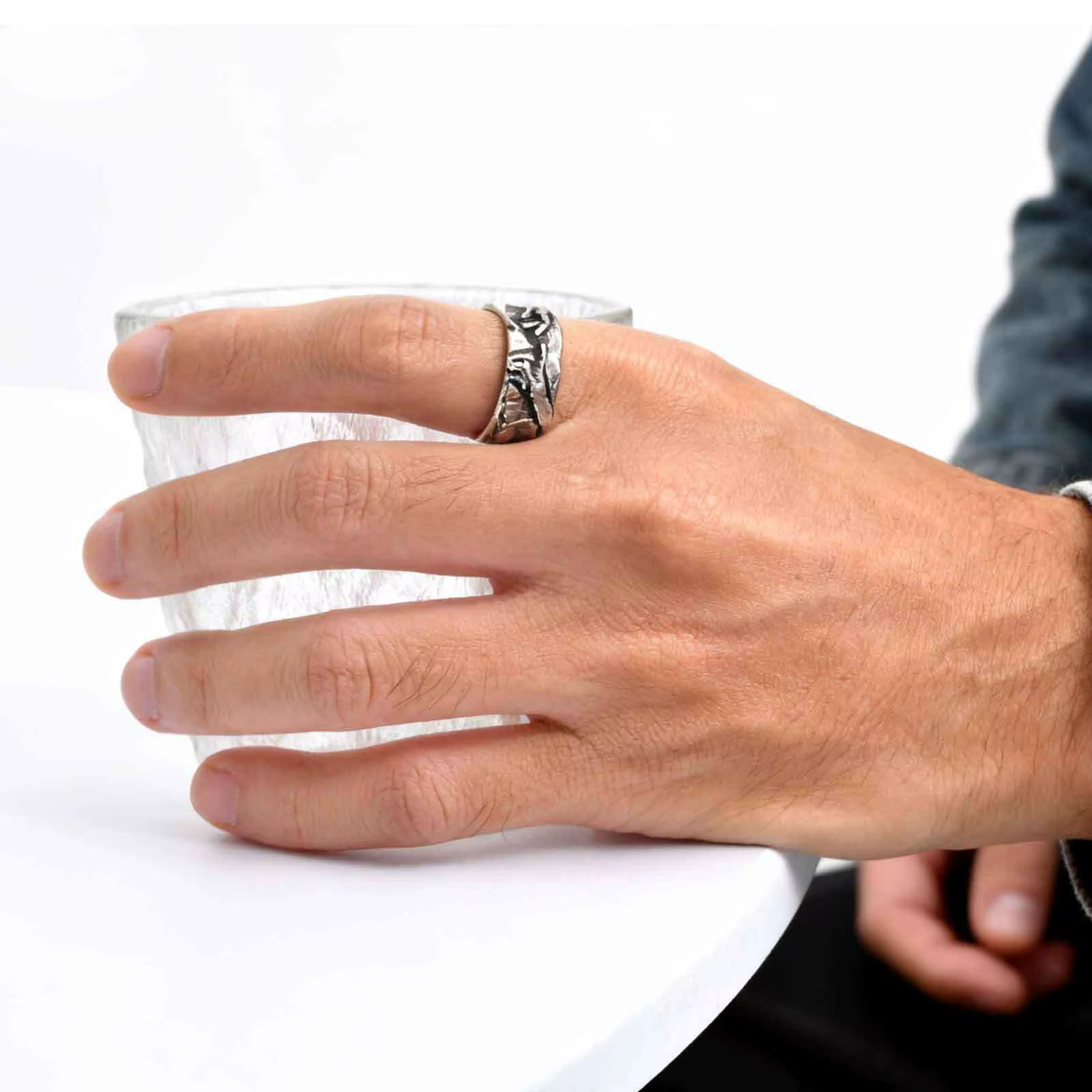 Vnox – bague d'ouverture à la main pour hommes