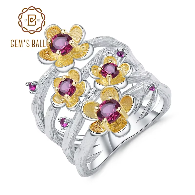 GEM'S BALLET-Bague en argent regardé 925 faite à la main pour femme