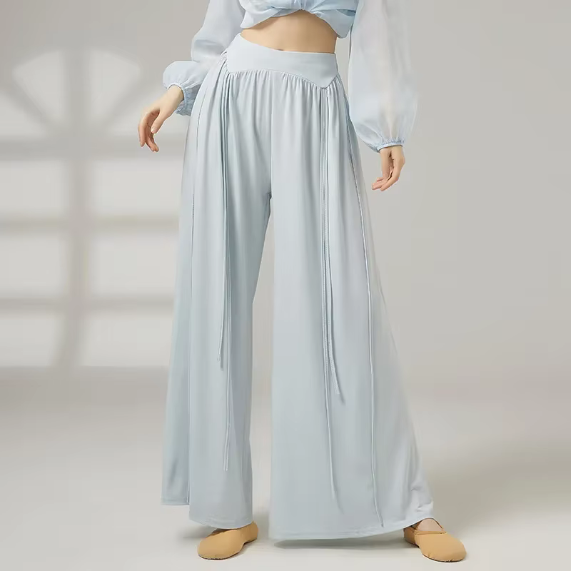 Pantalon de danse fluide à jambes larges pour femmes