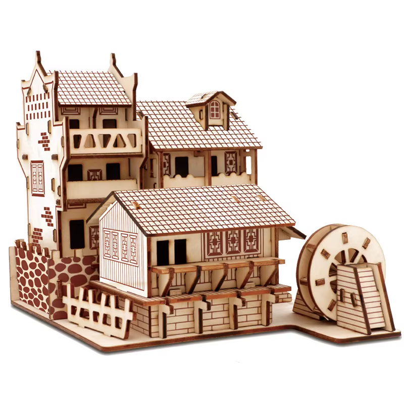 Architecture chinoise 3D Puzzle de Construction en bois modèle de maison