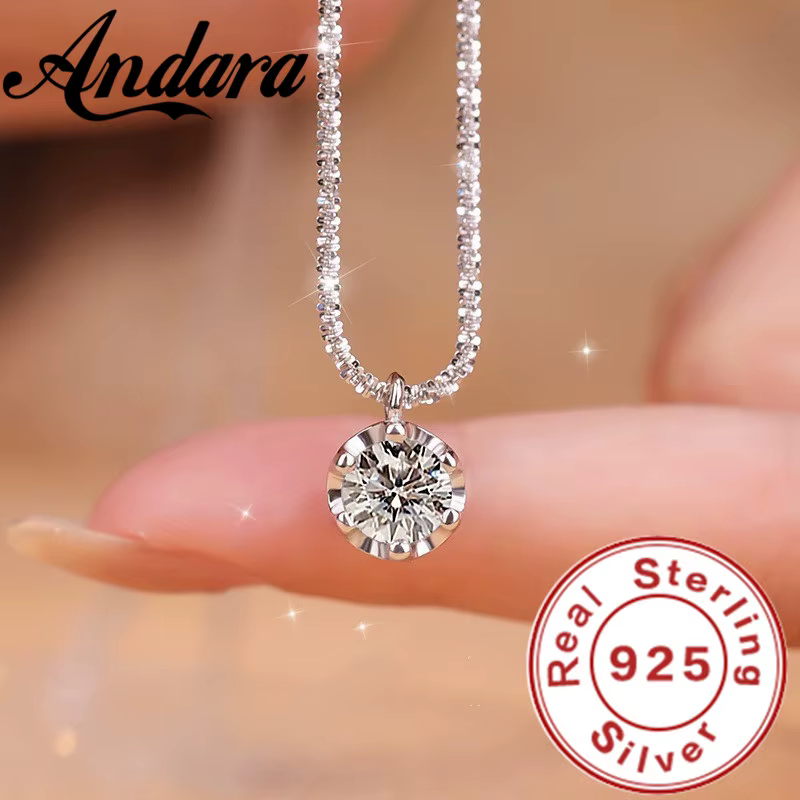 Andara luxe 925 en argent Sterling AAAAA Zircon pendentif collier mode italien
