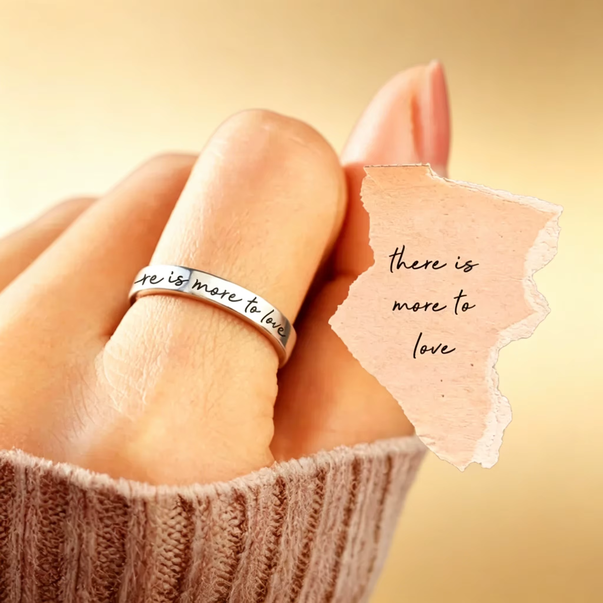 Bague personnalisée avec inscription manuscrite