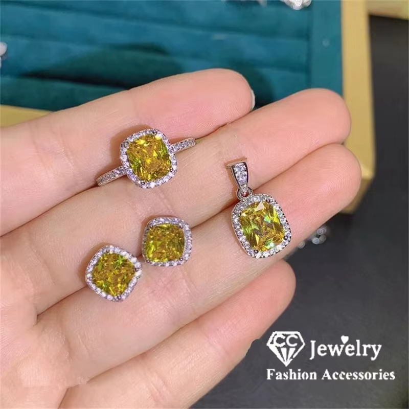 Ensembles de bijoux fins plaqués or blanc pour femmes