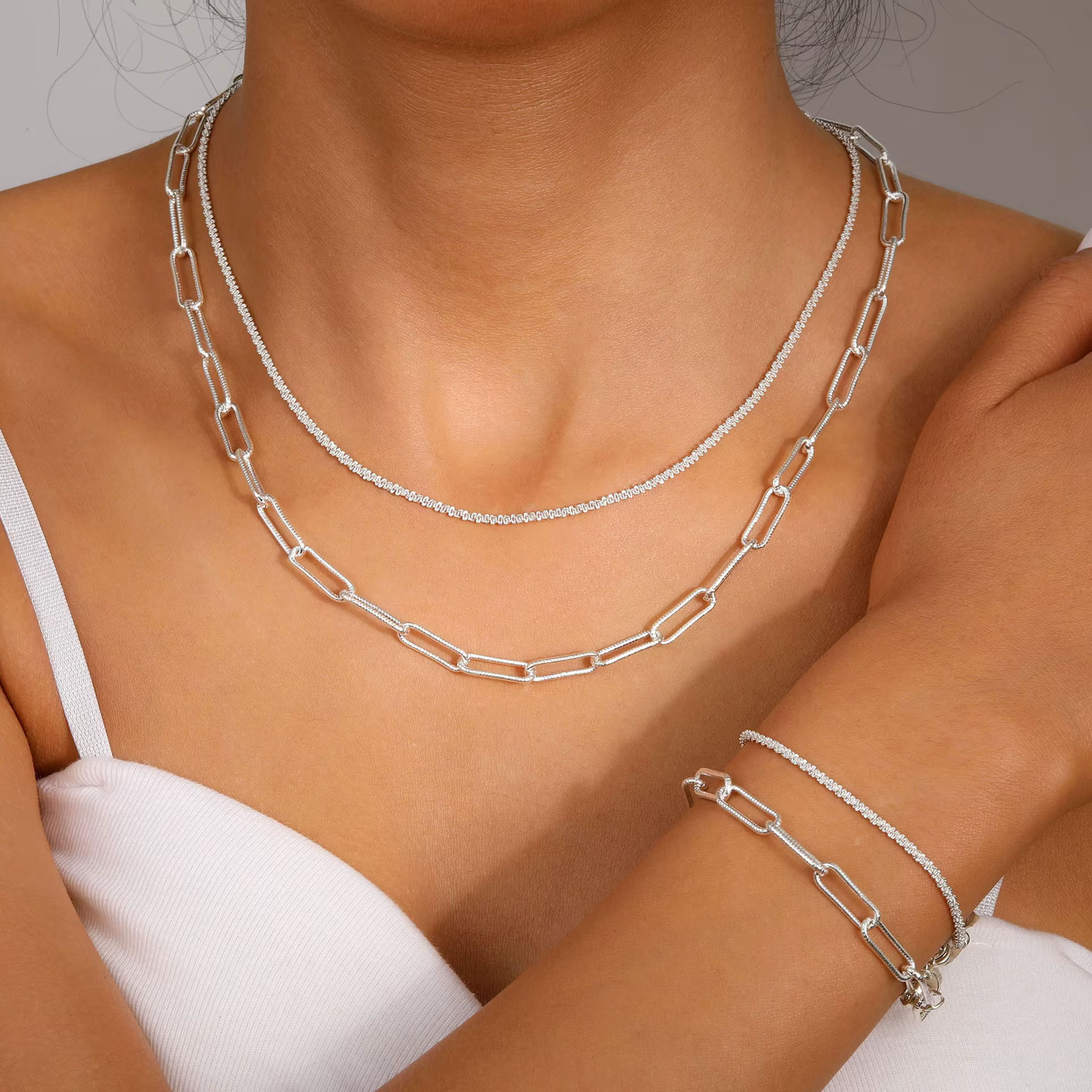 Ensemble de bijoux de luxe en argent Sterling 925 pour femmes