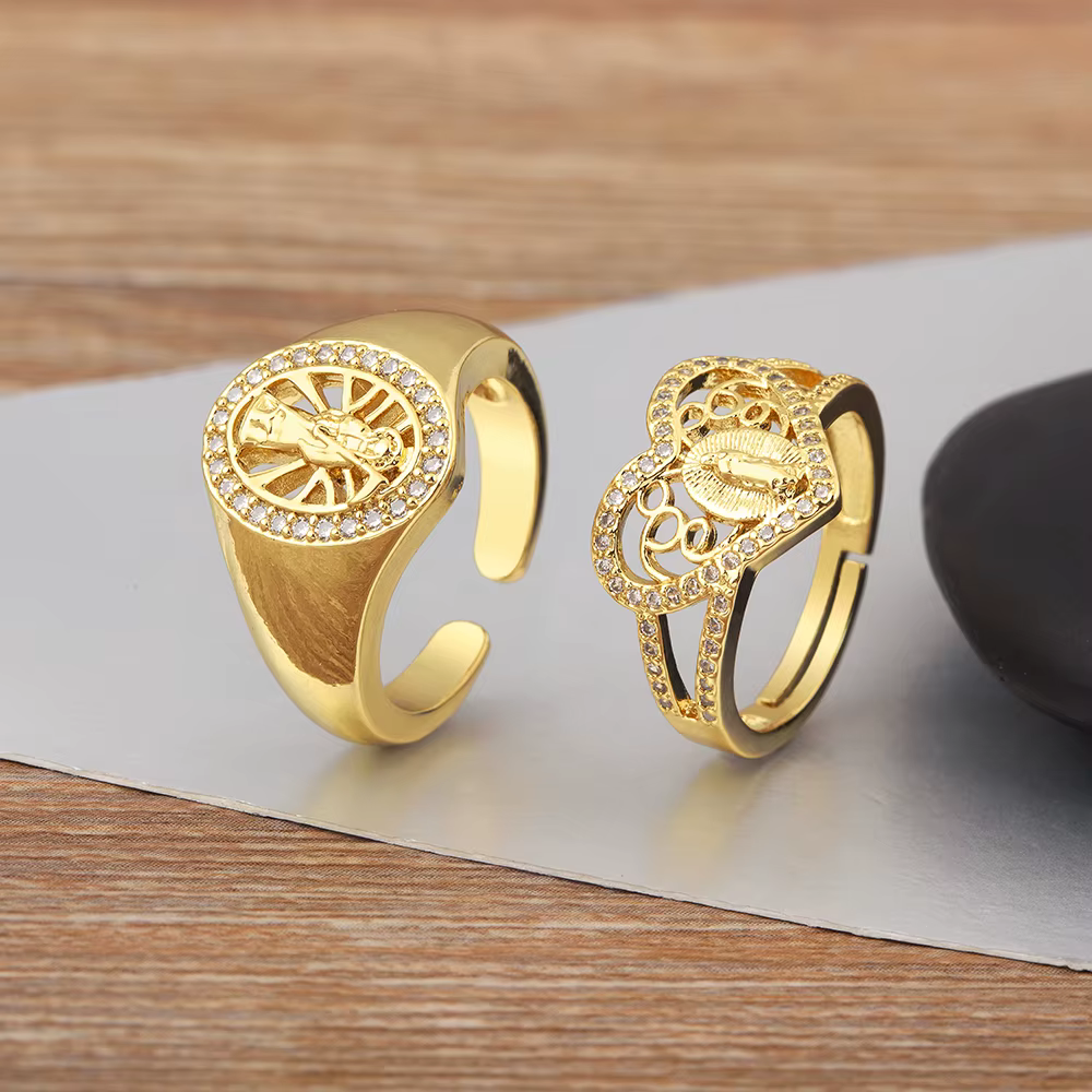 Nidin-Bague Religieuse Vierge Marie de Haute Qualité