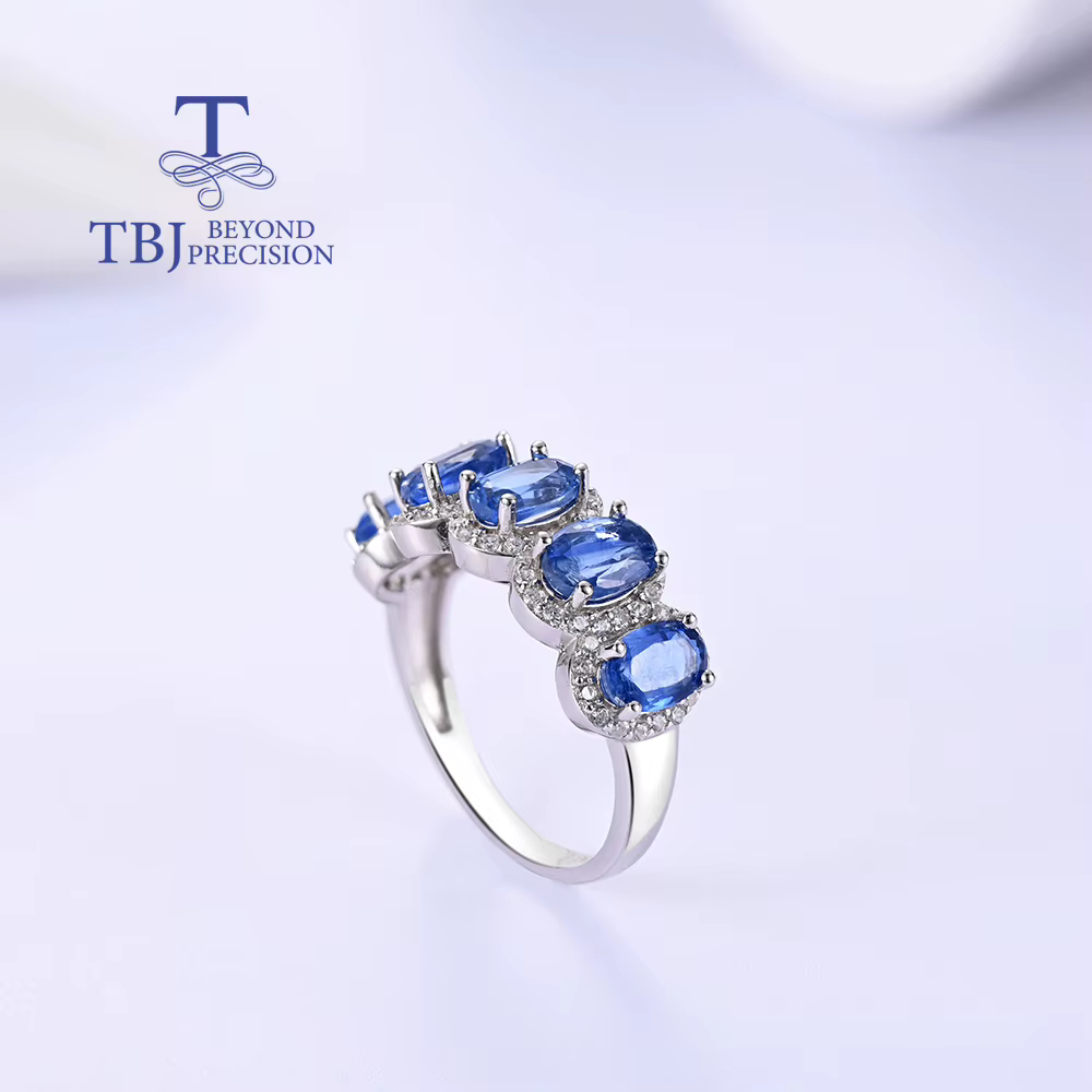 Bague en kyanite bleue naturelle