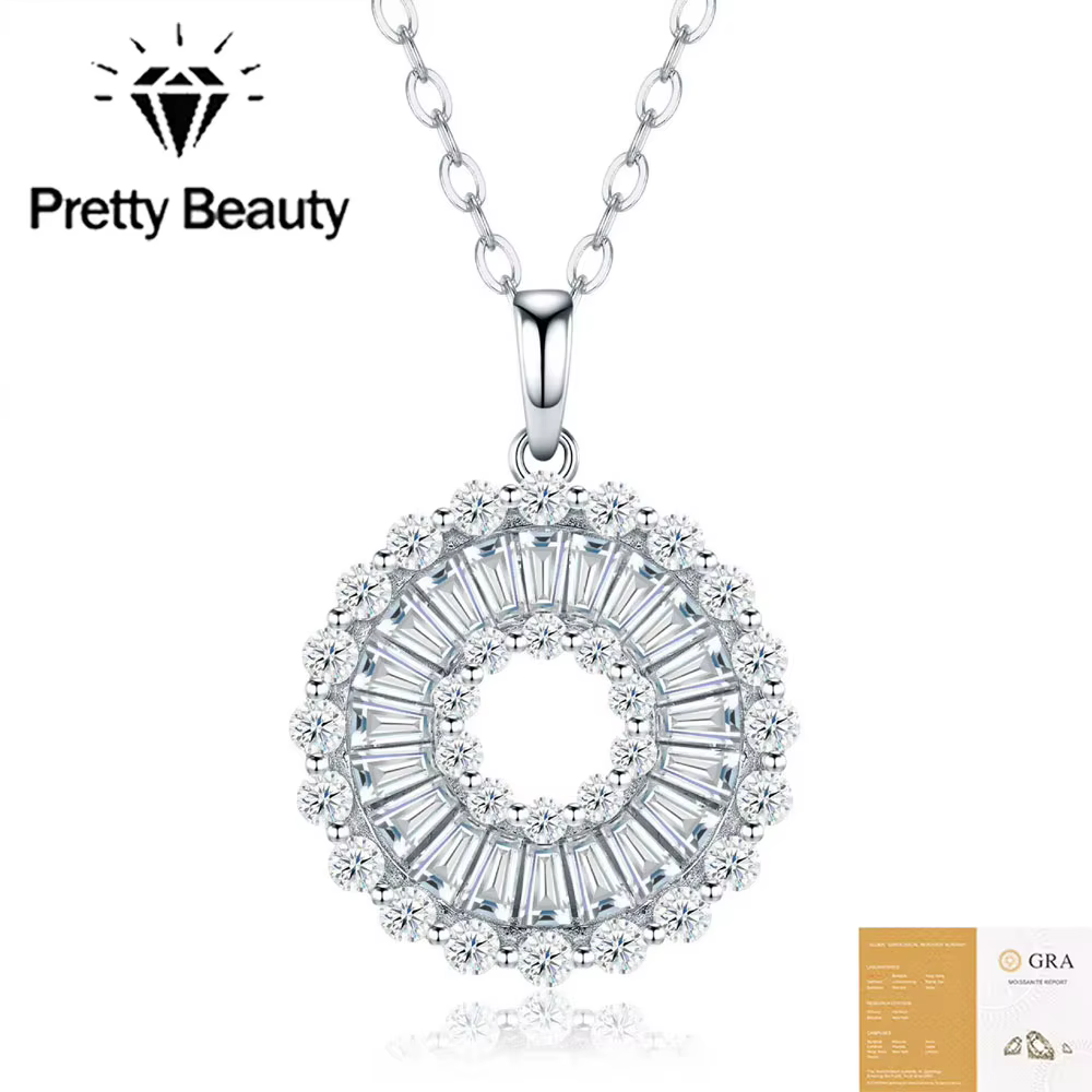 Collier pendentif soleil en moissanite Pretty Beauty