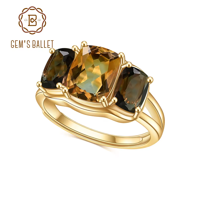 GEM'S BALLET-Bague de Fiançailles en Argent Sterling 925