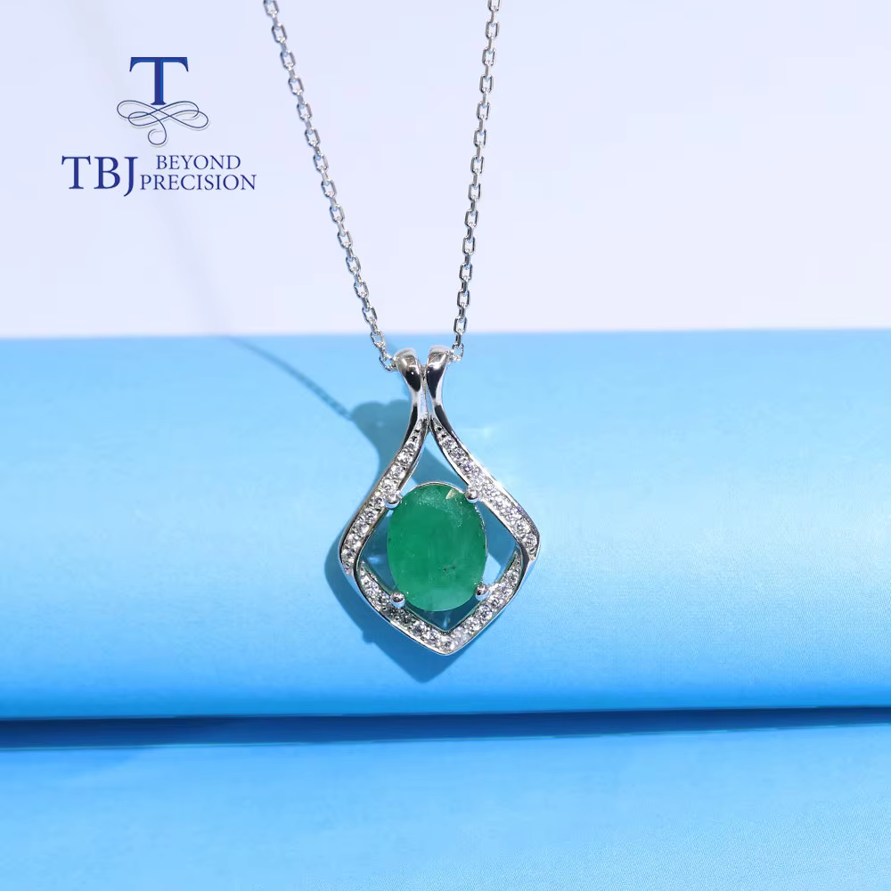 Collier de pierres précieuses en argent 925 pour femme
