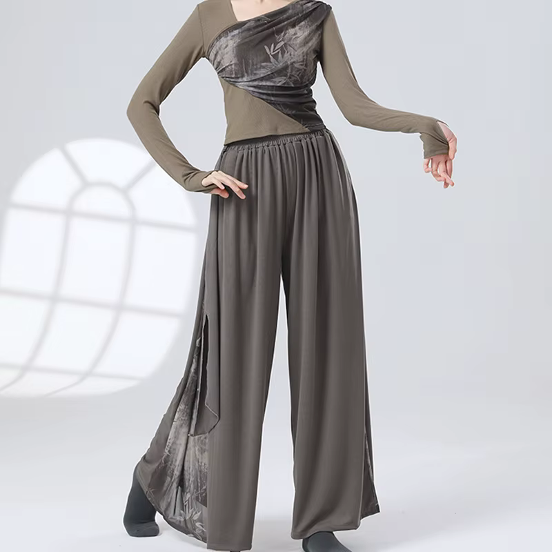 Pantalon en Y à jambes larges pour femmes