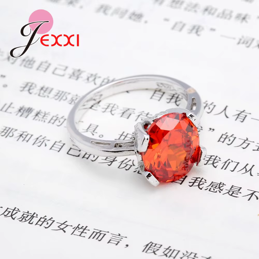 Bague en pierre rouge Bague Rose