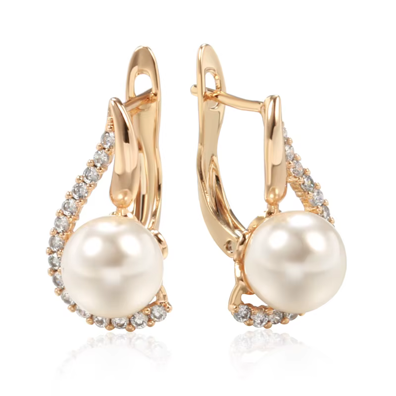 Kinel – boucles d'oreilles de luxe en or Rose pour femmes