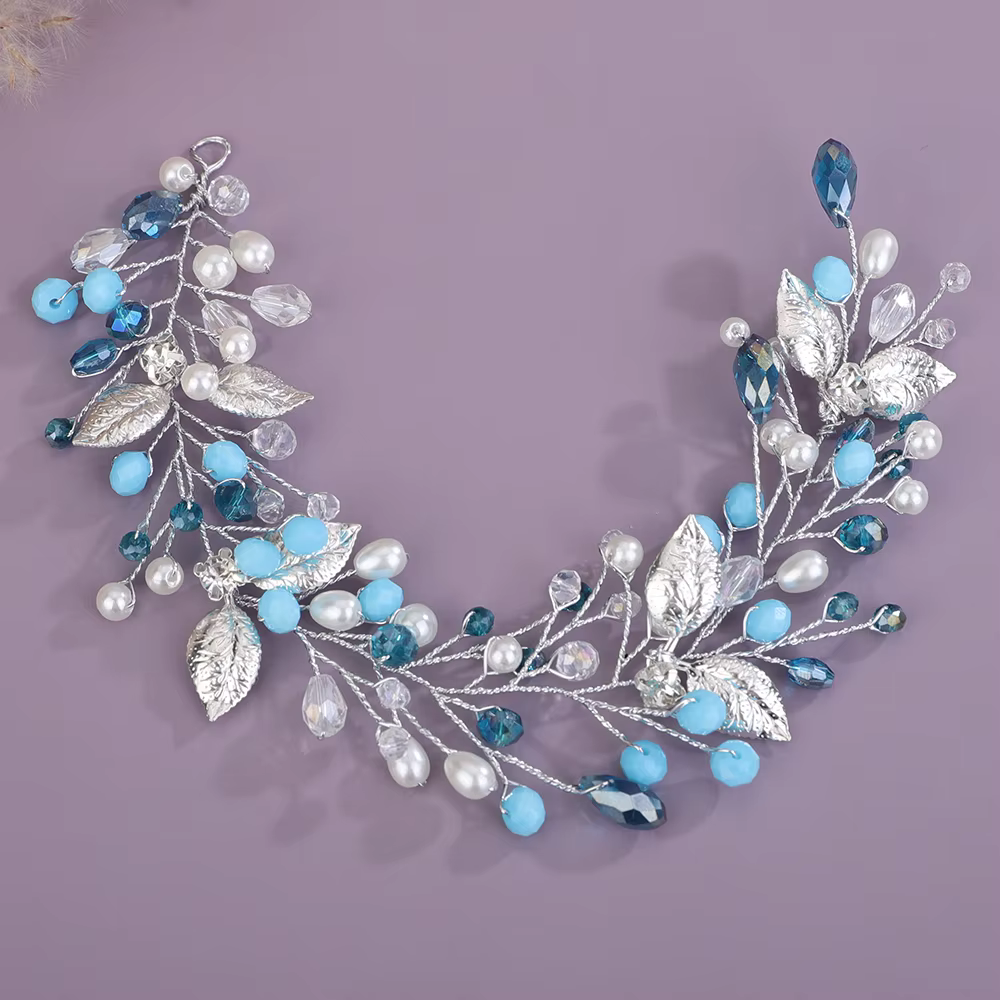 Bandeau de mariée en cristal de perles