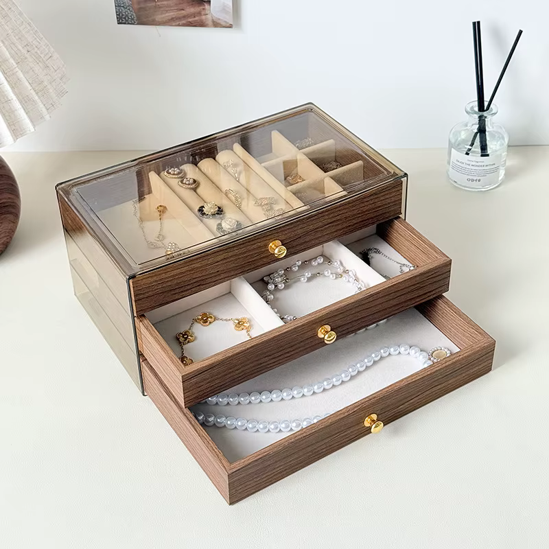 Boîtes à bijoux en noyer