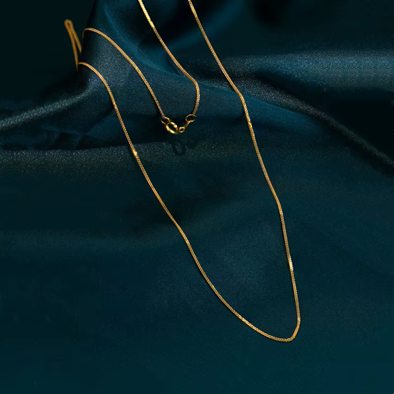 Collier en or véritable 18 carats pour femmes