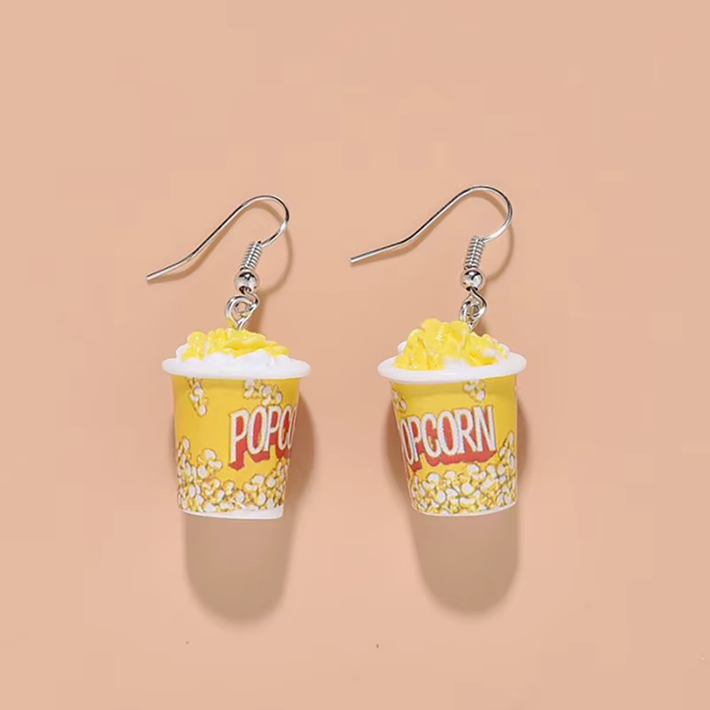 Boucles d'oreilles pendantes en résine 3D pour femmes