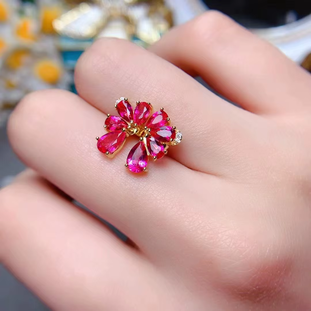 MeiBaPJ-Boucles d'oreilles en topaze rose naturelle pour femme, breloque fine, bijoux de mariage, incrustation en argent regardé S925, élasticité, certificat, 4x6mm