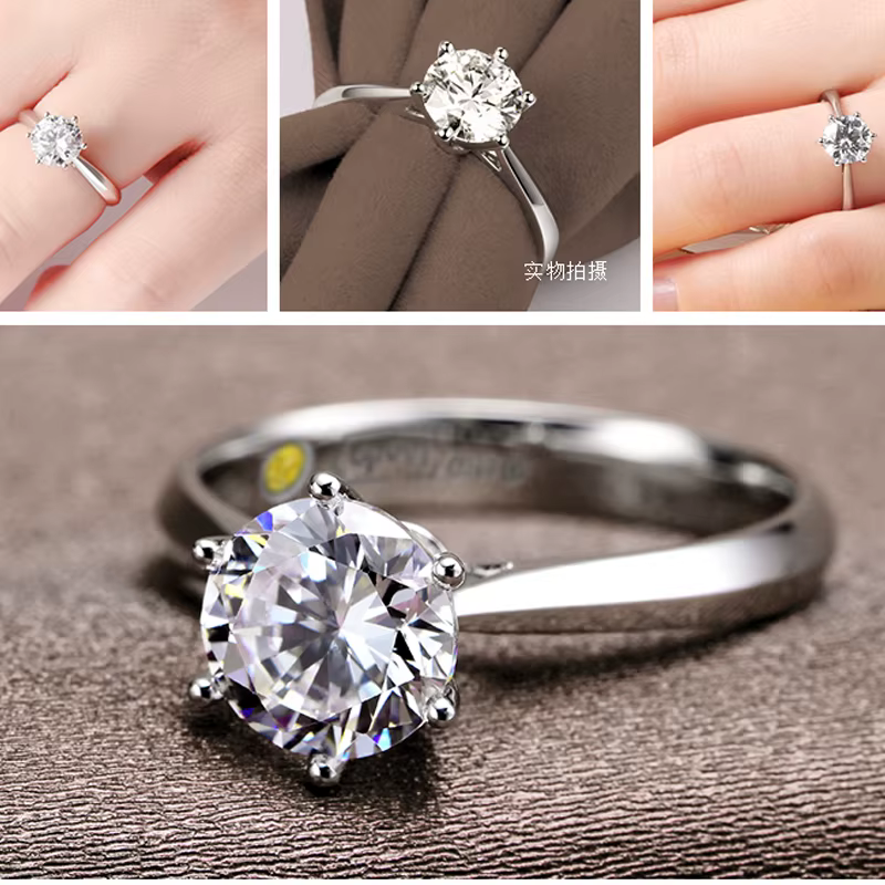 Bagues en argent Sterling 925 brillantes